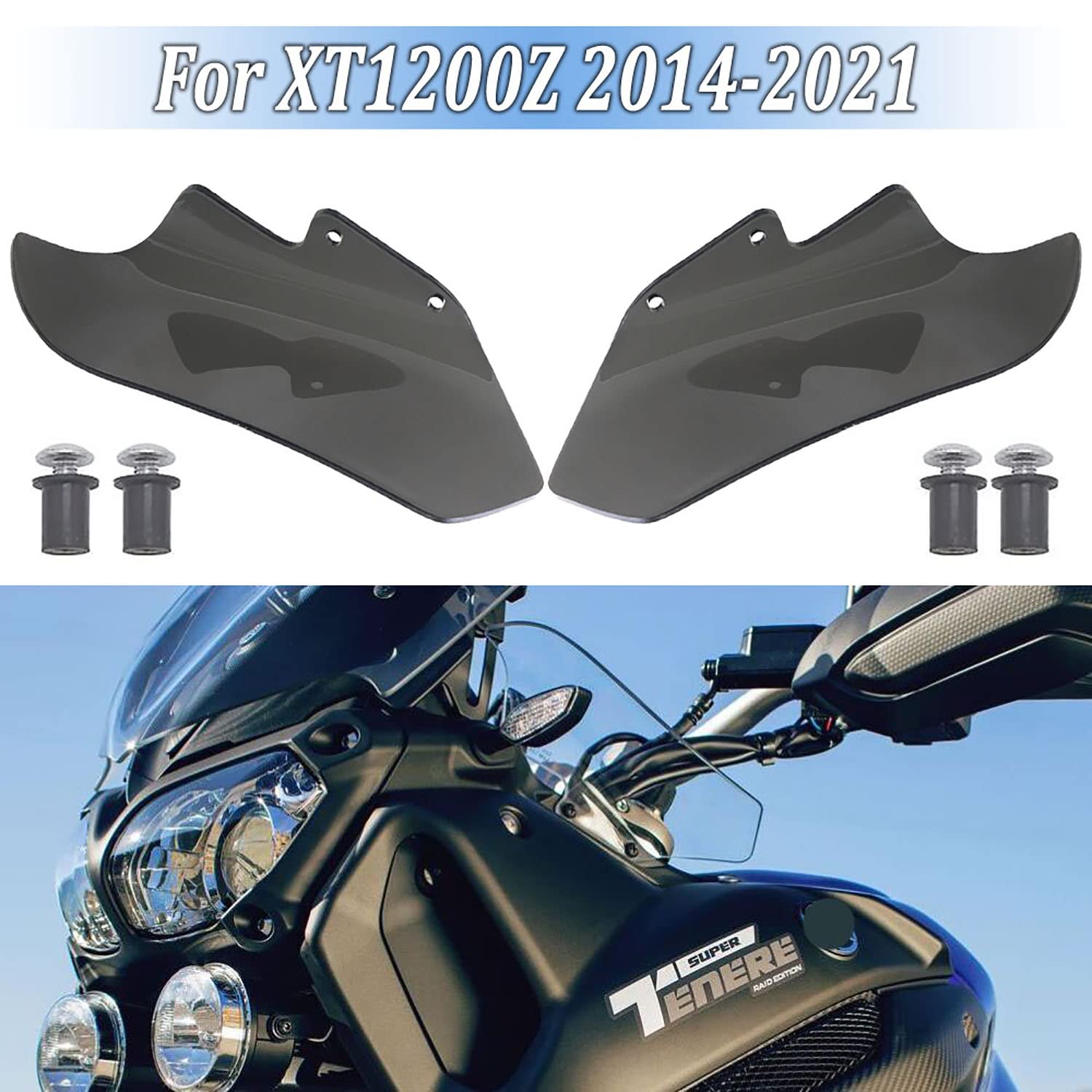 Windabweiser Für Yamaha XT1200Z Super Tenere (2012–2021) – Aus ABS, Transparent/rauchgrau – Lenkt Wind Vom Fahrer Ab