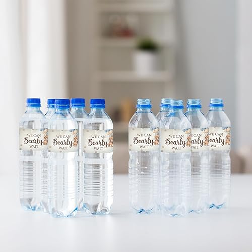 Miniatura 5 de We Can Bexrly Wait - Calcomanías para botellas de agua, etiqueta para botella de agua de baby shower, decoraciones de fiesta de cumpleaños para