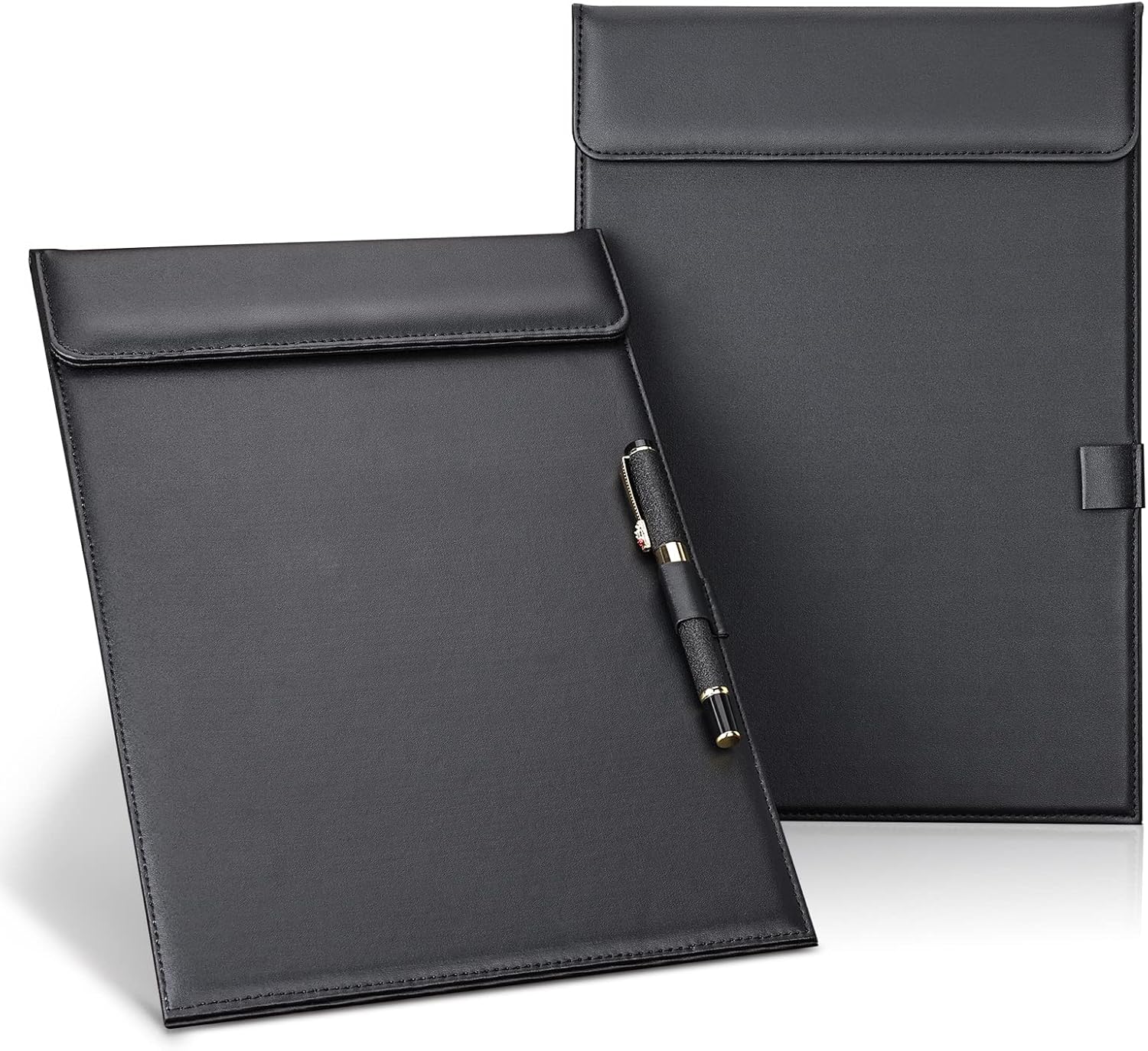 GORESE Clipboard A4 Leather Writing Board A4 Clipboard Folder Clipboard