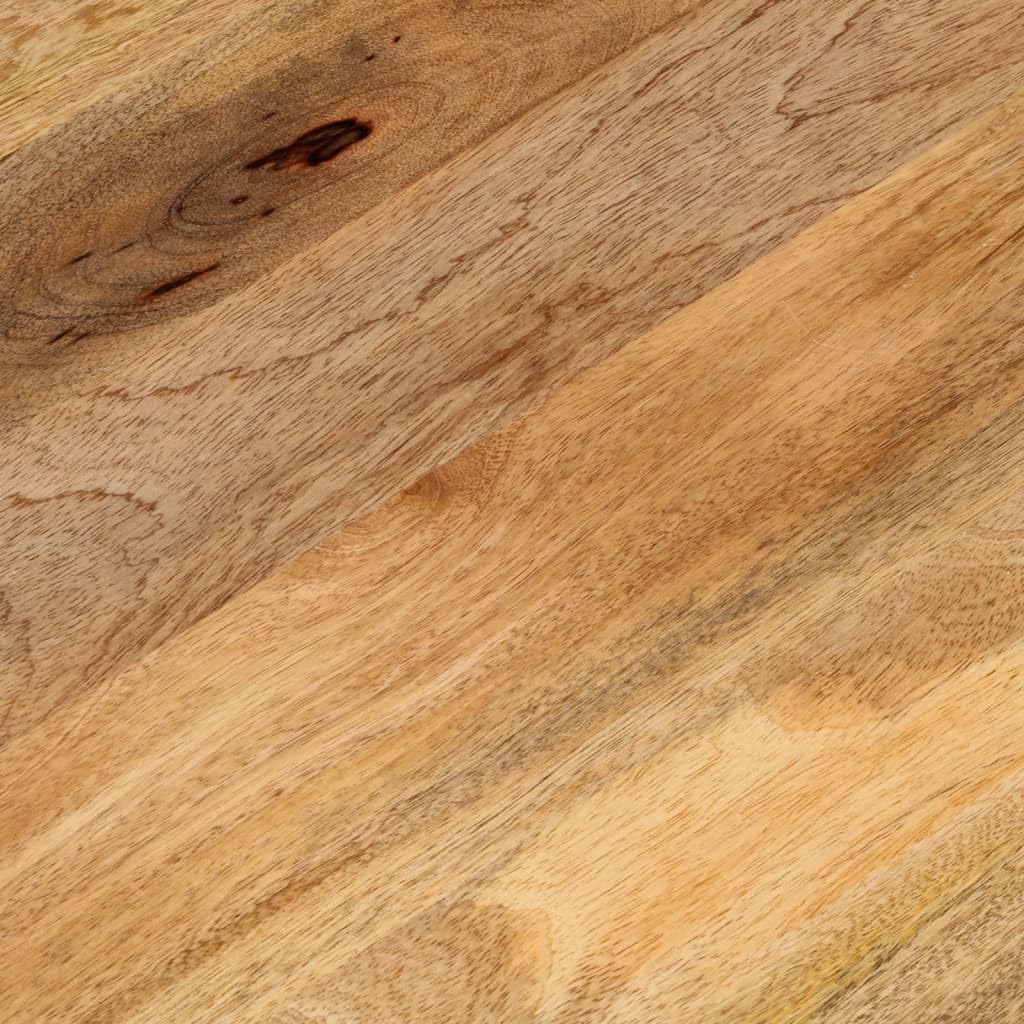 Piano Tavolo Ovale in Legno Massello di Mango 90x40x3,8 cm per Rinnovo Arredamento Casa e Commerciale, Superficie Liscia Facile da Pulire, Design Rustico con Venature