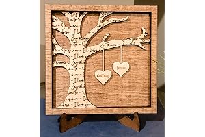 Personalized Wood Plaque with Heart | Valentine's Day Gift