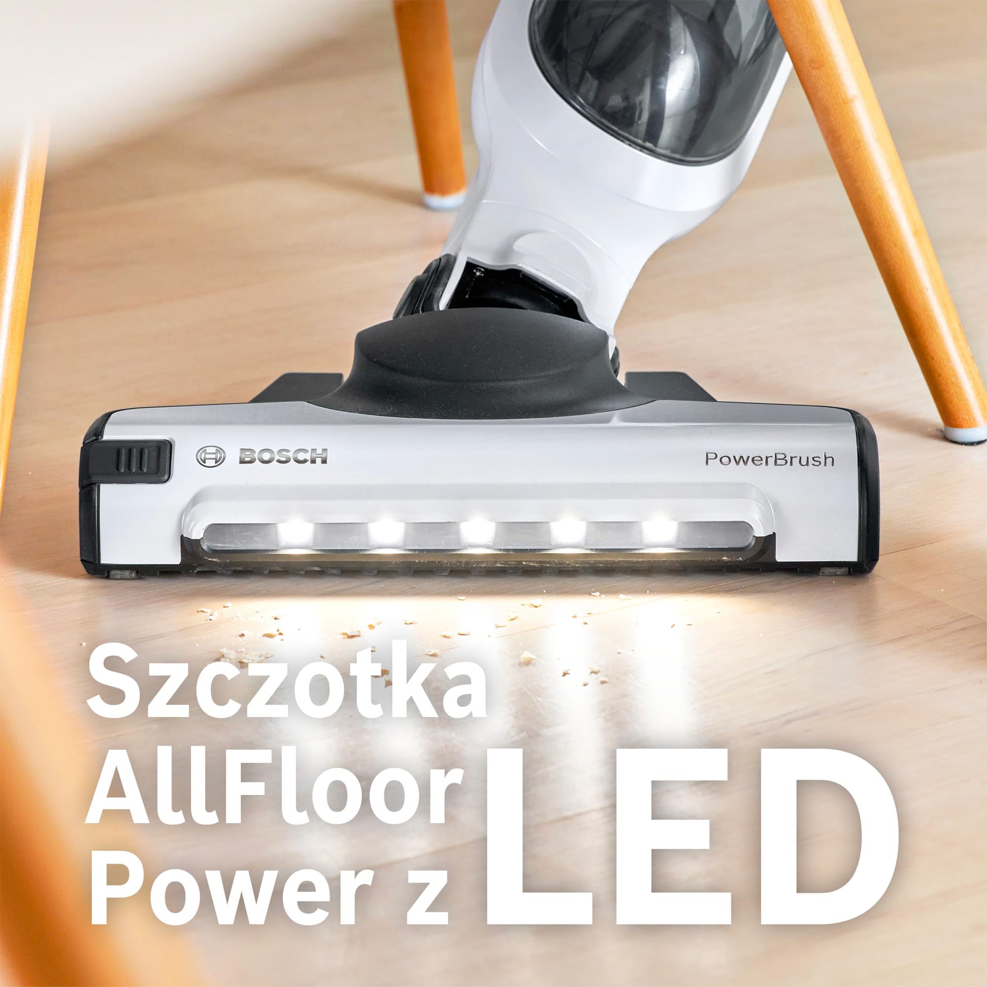 Bosch, Flexxo Gen2 Serie 4, 28 Vmax, 2w1, bezprzewodowy, bezworkowy, odkurzacz ręczny i pionowy, zintegrowane akcesoria, polar white metallic, BBH3ALL28