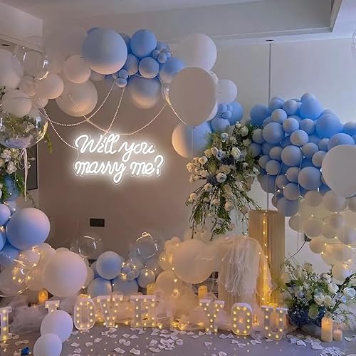 Miniatura 5 de Letrero de neón con texto en inglés Will You Marry Me, luz de neón LED para decoración de propuestas, compromiso, boda, día de San Valentín, novia,