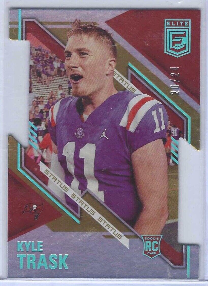 Kyle Trask 2021 Donruss Elite Silver Foil Status Die Cut Rookie Rc #d 20/24 - Football Cards