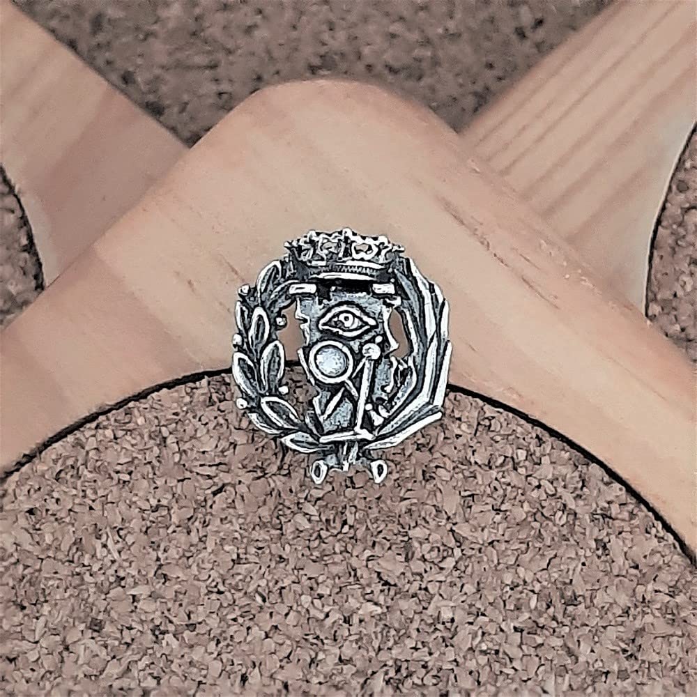 Insignia Profesional de Ciencias Exactas Pin para Hombre Mujer en Plata 925 con Caja para Regalo