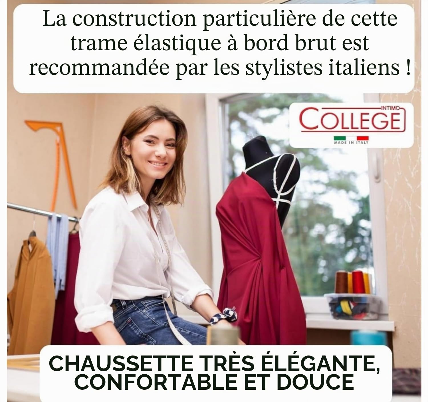 Lot de 6 paires de chaussettes pour femme sans élastique en pur coton fil d'écosse élastique 35-40