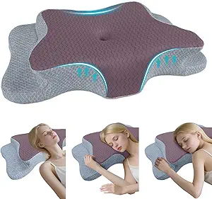 Cervical Pillow for Neck Pain Relief, Memory Foam Pillows, Ergonomic Contour Bed Pillow, Soft for Side Sleep Stomach Sleeping and Back Sleepers