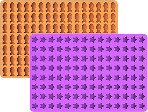 sofliym Mini Fish Star - Moldes de silicona para gomita de caramelo de chocolate, moldes de cera derretida, moldes de golosinas para perros