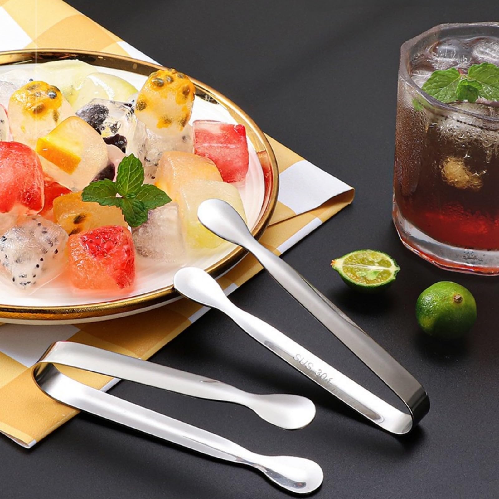 Mini Stainless Steel Appetizer Tongs - Charcuterie & Tea Party -5 Mini Stainless Steel Appetizer Tongs - Charcuterie & Tea Party -5