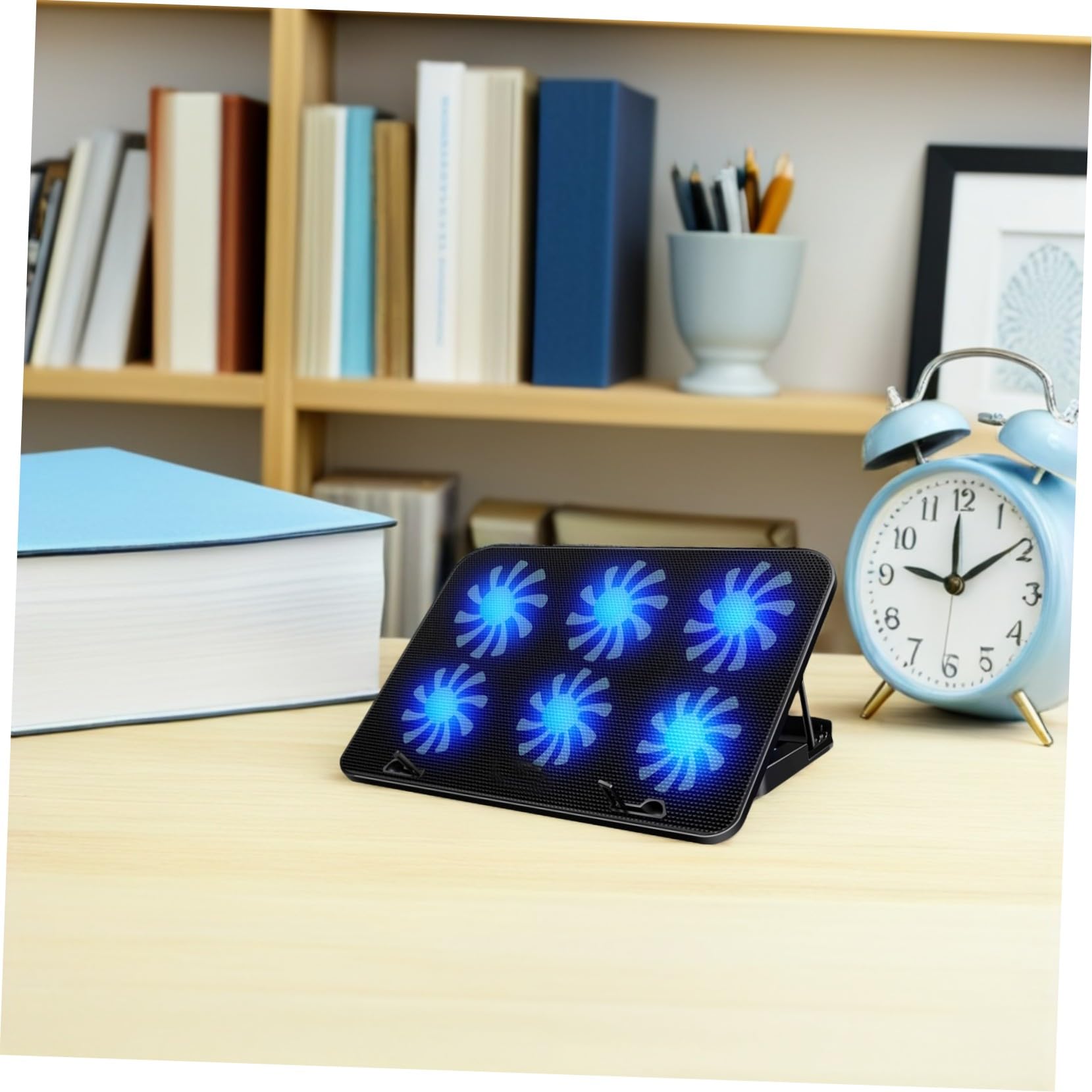 Refroidisseur de Base pour Ordinateur Portable à 6 Ventilateurs Noir