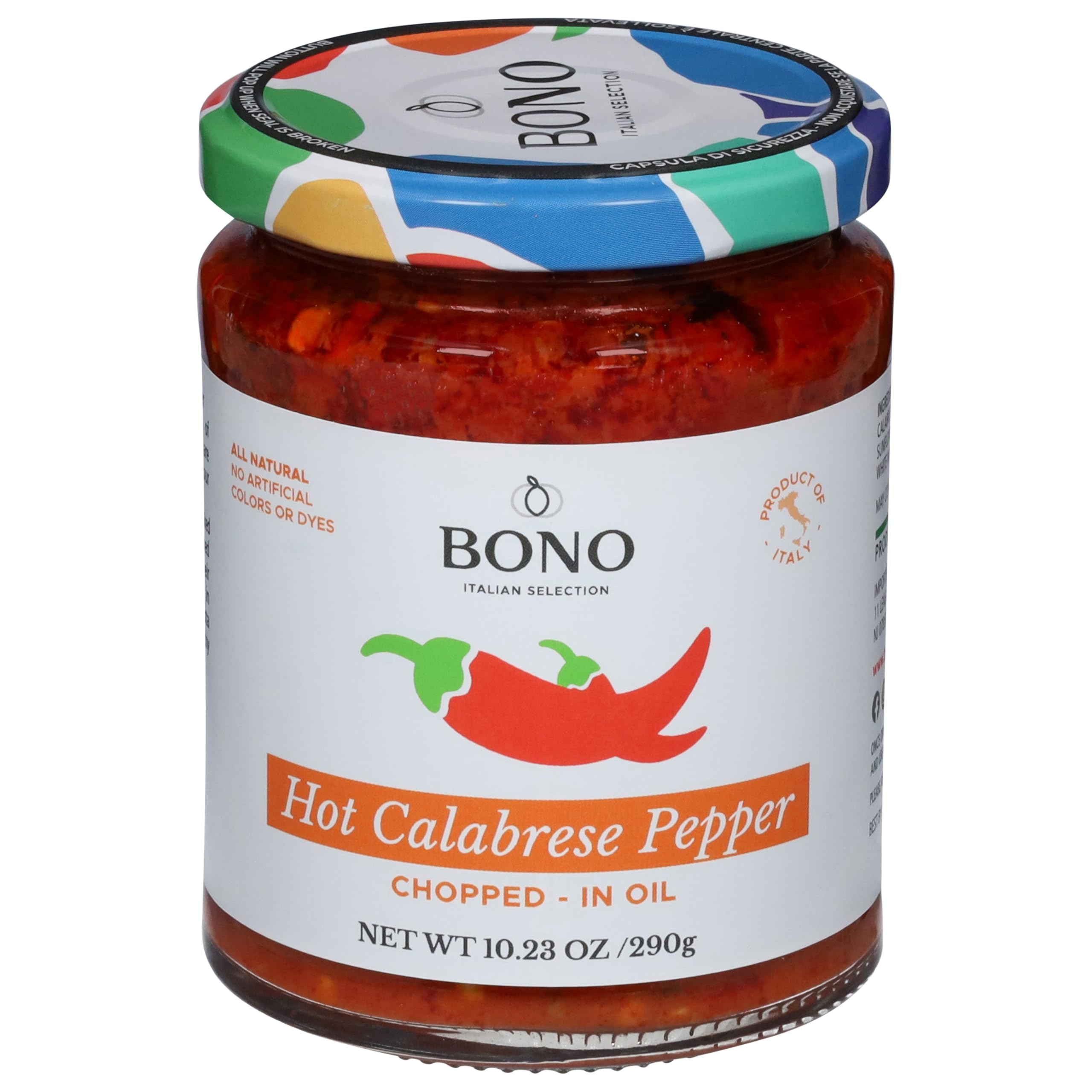 Bono - Pprs Hot Calbrese Chopped - 10.23 oz (Pack of 2)