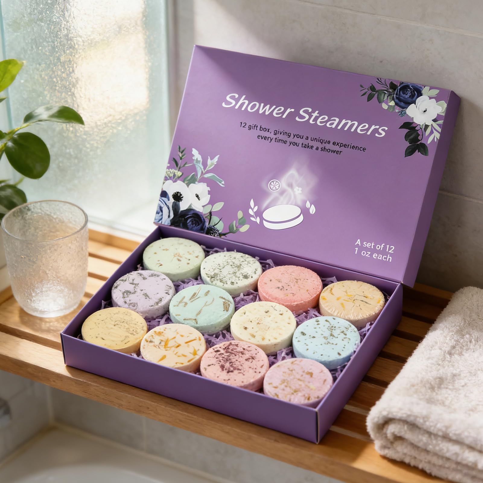 Duschdampfer Aromatherapie, 12 Stück Langsame Entlastung Dusche Aromatherapie Tabletten für Frauen, Männer, Freundin, Ehefrau, Muttertag, Geburtstag, Weihnachten, Zuhause oder Wohnheim