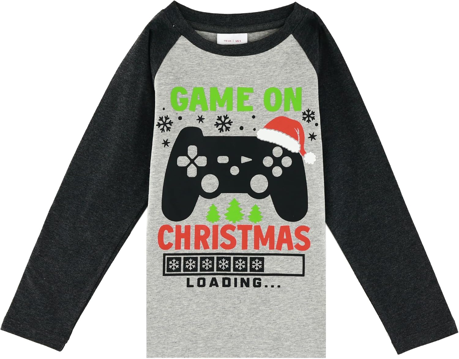 Christmas Shirts for Kids Boys Girls Santa Tree Reindeer Tee Tshirt