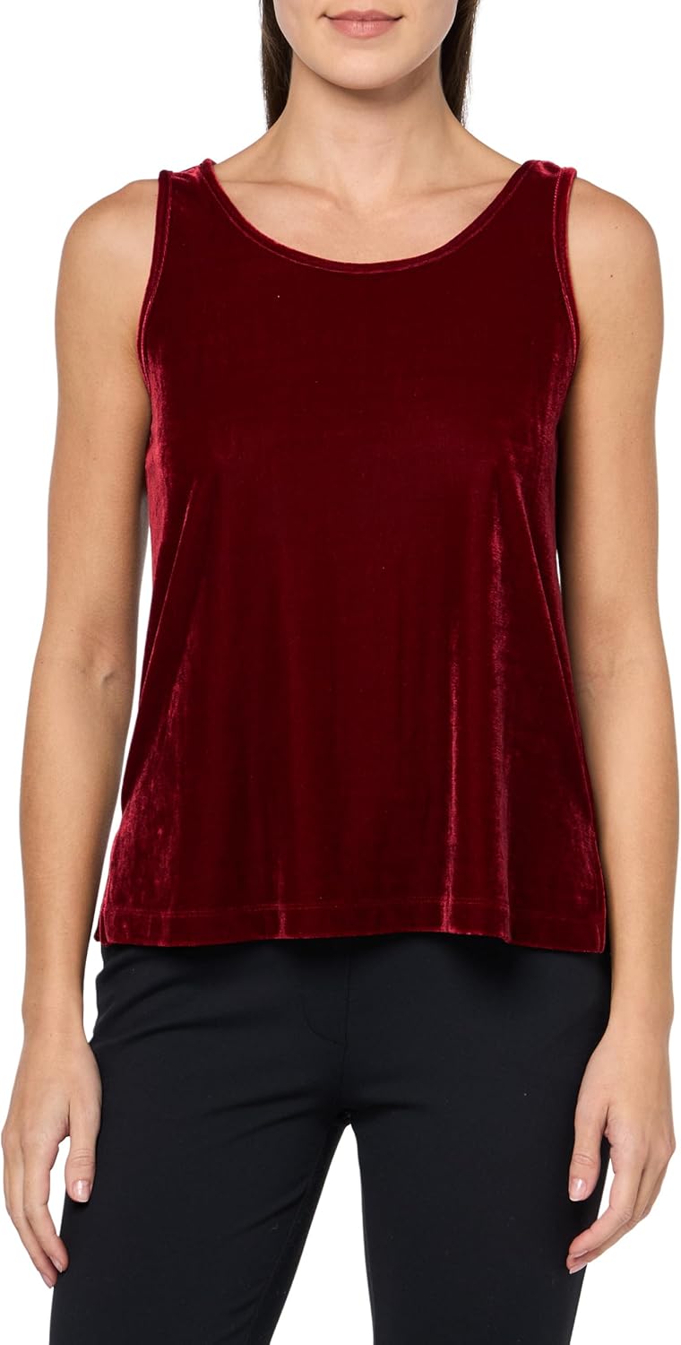 john mark Women's Velvet Knit Scoop Neck Tank