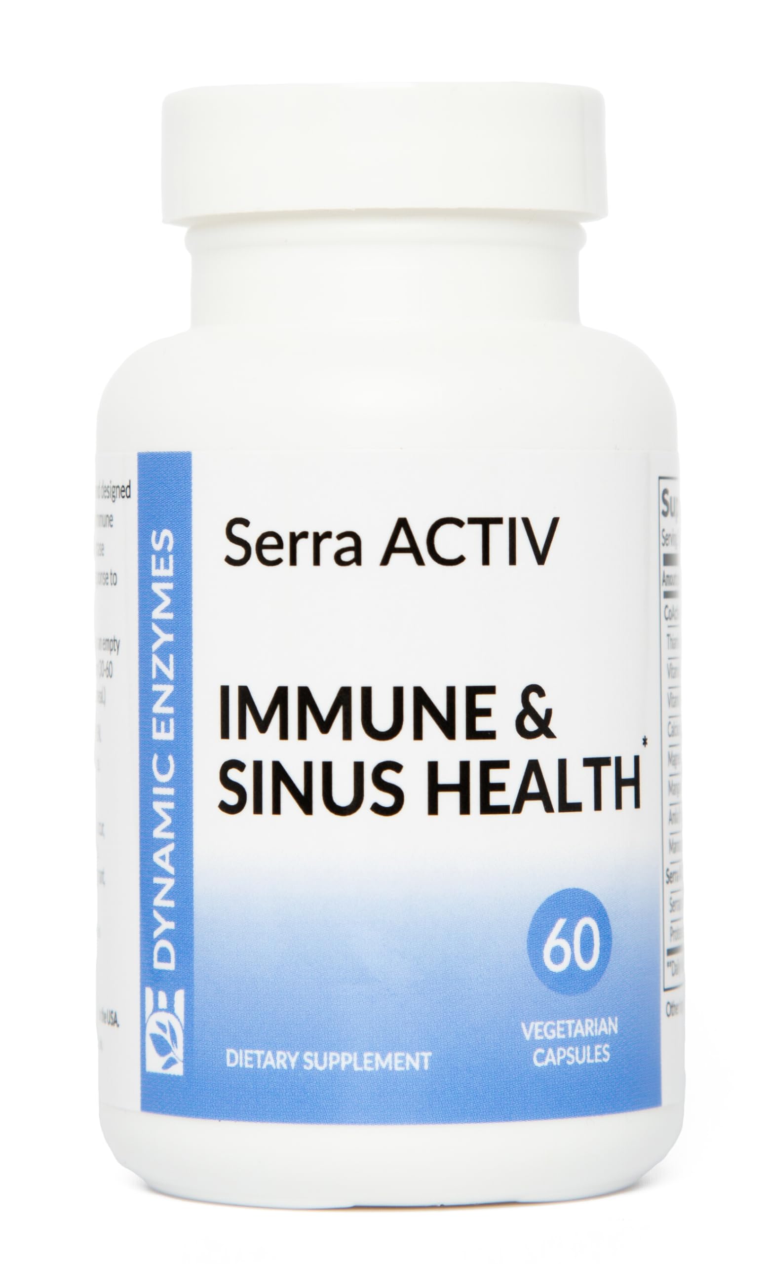 Serra ACTIV Systemic Enzymes – Serrapeptase 120,000 SPU with Acid-Resistant Delivery – Supports Sinus, Respiratory & Circulatory Wellness – 60 Vegetarian Capsules