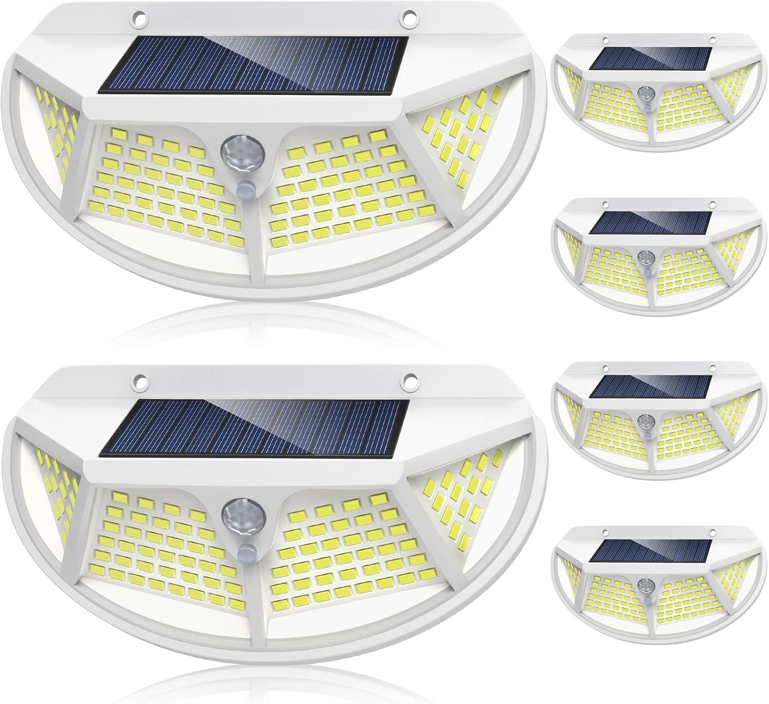 LANSOW Solar Lights Outdoor Motion Sensor [102 LED/6 Pack/3 Working Modes] Security Lights IP65 Waterproof 270°Wide Angle Lighting Wall Lights for Garden Fence Deck Yard Garage Pathway