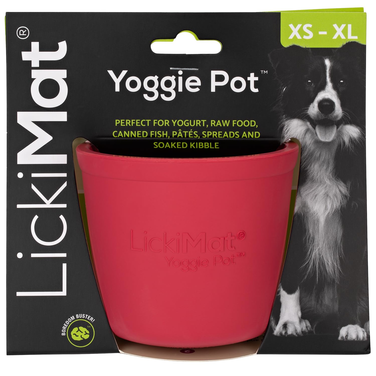 Lickimat Yoggie Pot - Distrazione E Arricchimento, Dispenser Di Leccate Di Gomma A Lunga Durata Per Cani Di Tutte Le Dimensioni E Alimentatore Lento Per Piccoli Cani, Rosa-image