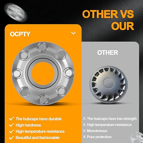 Miniatura 7 de OCPTY 5C3Z1130TA - Tapa central cromada plateada (1 unidad)
