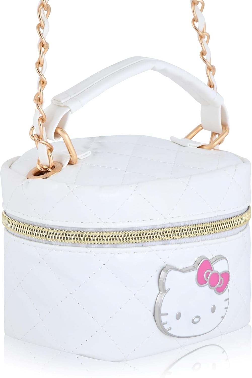 Fast Forward Sanrio Hello Kitty Cosmetic Bag for Women | Mini Hello Kitty PU Leather Crossbody Travel Toiletry Bag for Women | Make Up Travel Bag Makeup Bag - Image 3