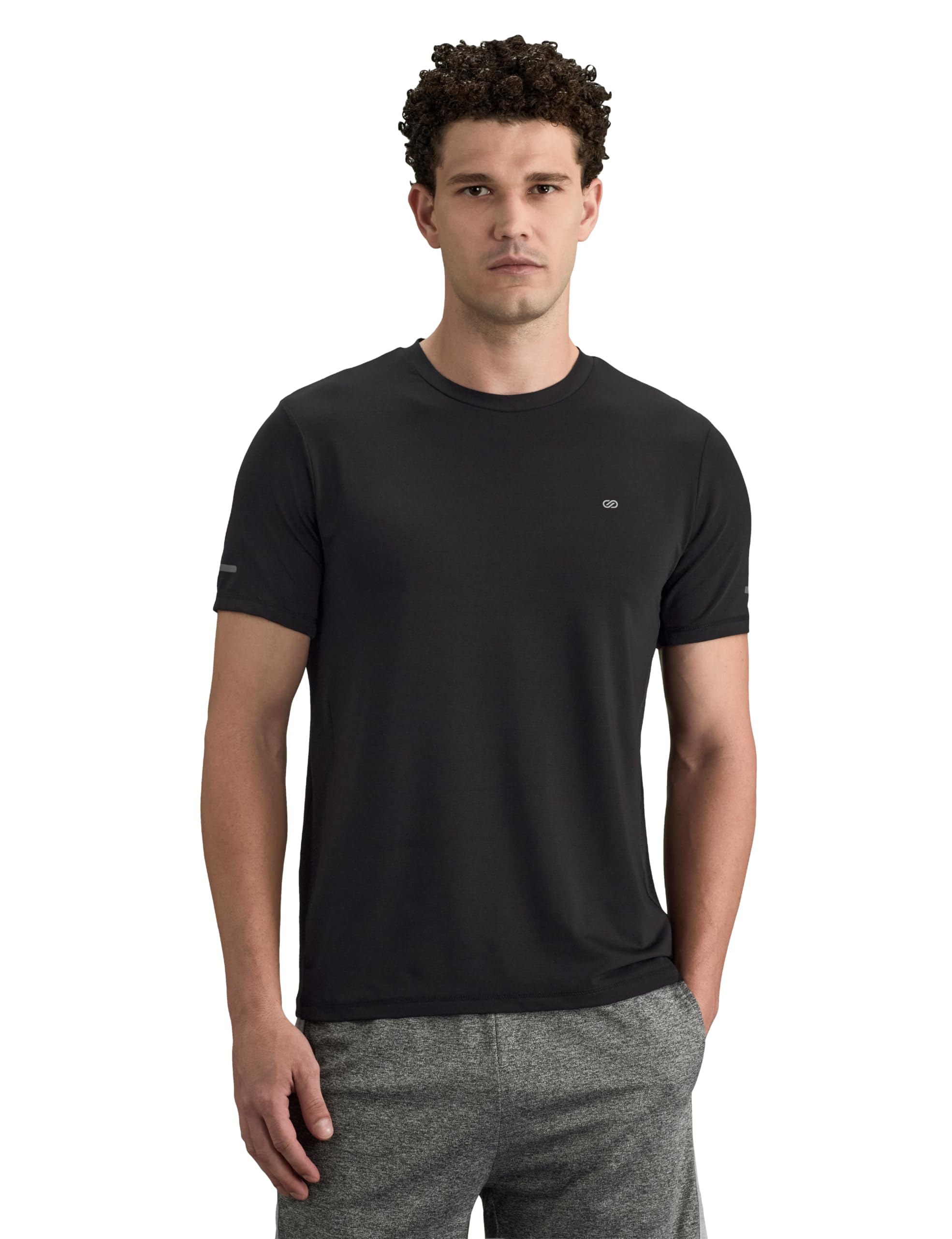 Men's Solid Regular Fit Sports Stretch T-Shirt | Round Neck | Raglon Sleeve | Activewear | Running | Gym | Plain (Available in Plus Sizes)