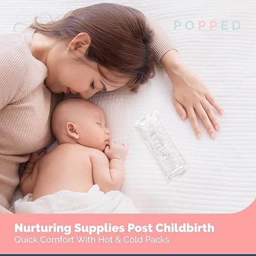 Miniatura 5 de Popped Paquetes reutilizables para frío y calor (2 unidades) | Fabricado en los Estados Unidos | Paquetes de hielo perineal, almohadillas