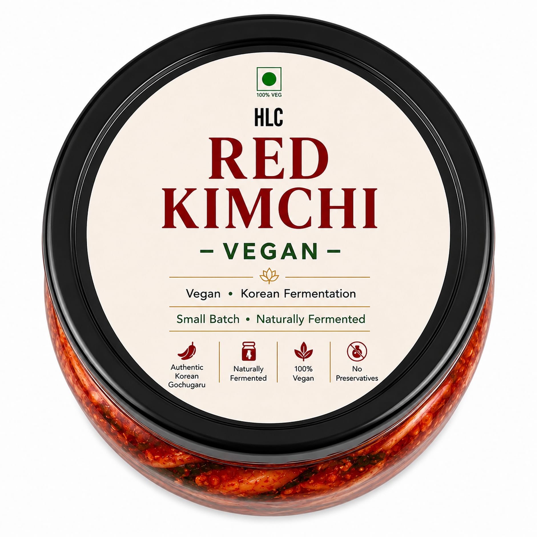 Red Kimchi – Fermented Korean Cabbage Pickle | Ready to Eat