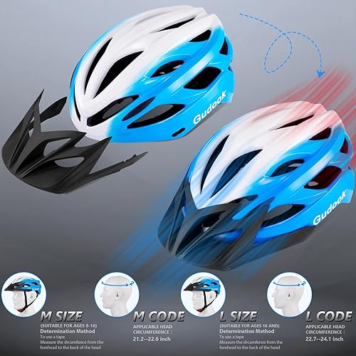 Miniatura 6 de Cascos de bicicleta para hombres Casco de bicicleta para adultos Casco de ciclismo certificado ligero cómodo ajustable con visera desmontable para