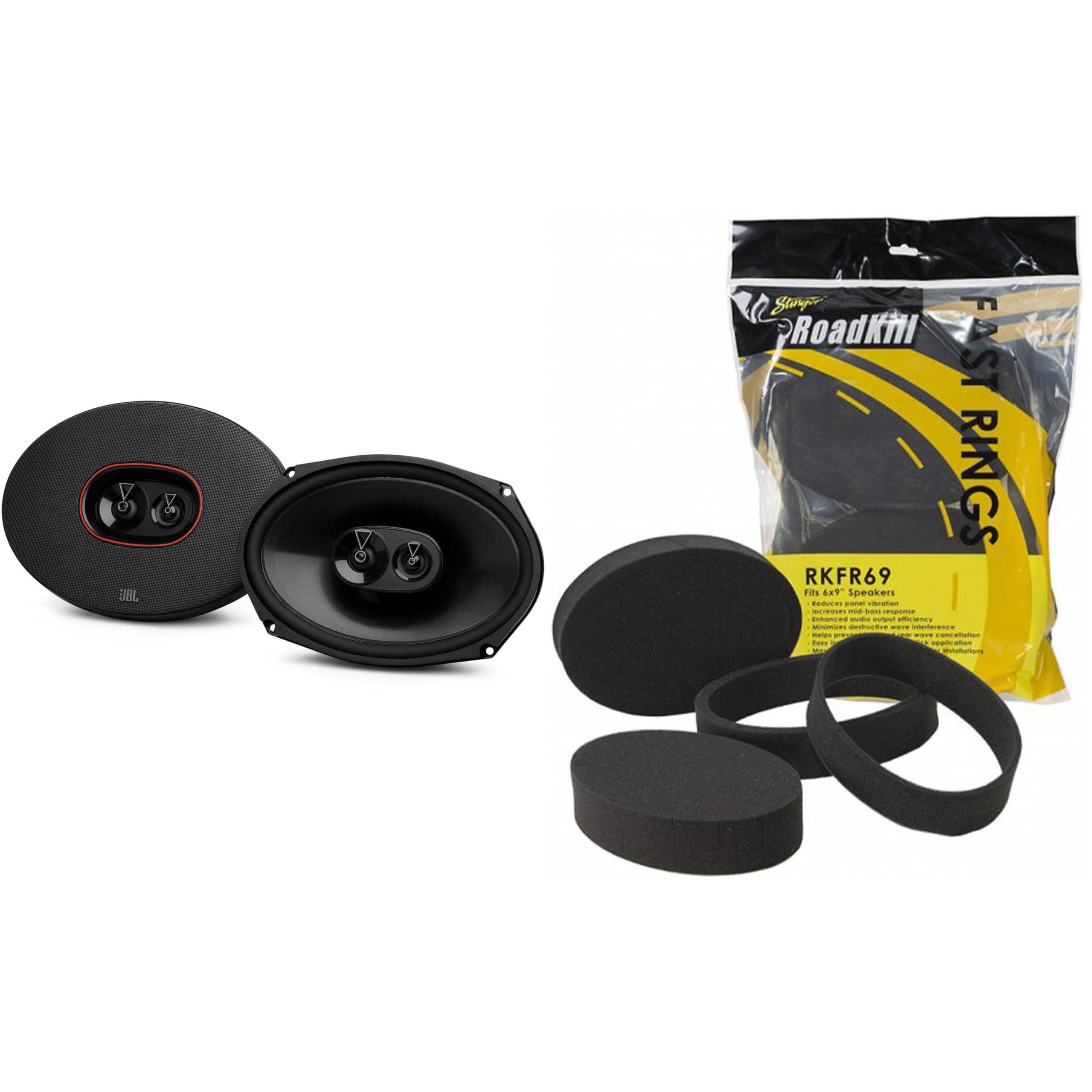 JBL CLUB-964M 6x9 in Three-Way Speaker RKFR69 Fast Rings Bundle