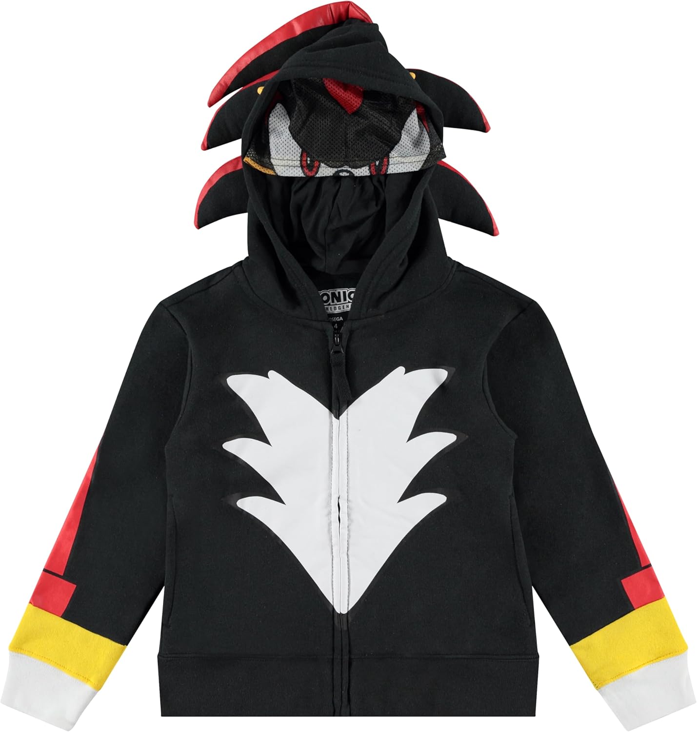 SEGA Boys Sonic The Hedgehog Shadow,Tails and Knuckles Cosplay Zip Up Fleece Hoodie-Boys 4-20