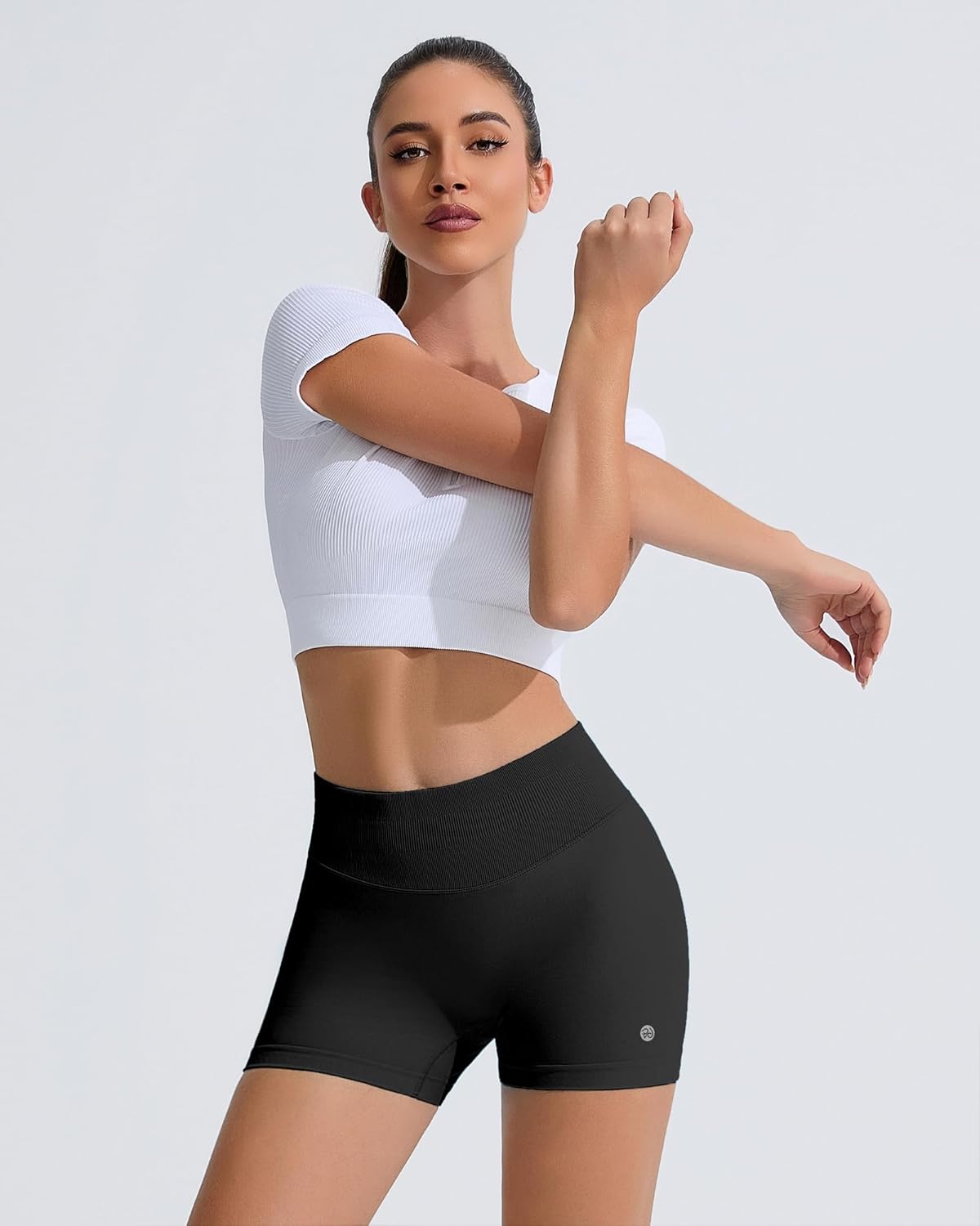 RIOJOY Gym Shorts Women, 4‘’ Seamless Workout Shorts for Women, Tummy Control No Front Seam Yoga Running Biker Athletic Short - Image 5