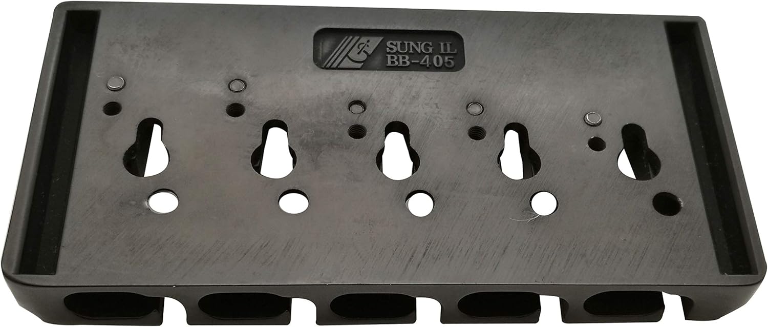 Guyker 5 String Bass Bridge with Locking Zinc Saddles – Dual Load Type A Bridges String Space 19mm Replacement for Jazz Bass or Precision Electric Instruments (Black)