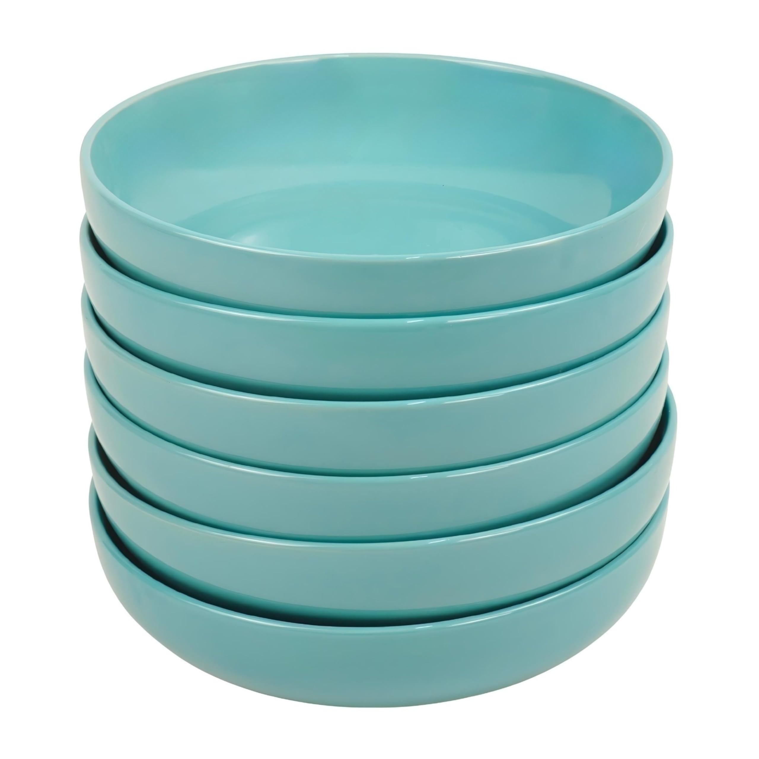 DIVCHI Dinner Bowl Set Lightweight & Stylish Tableware Bowls for Serving Cereal Soup Pasta Salads & Snacks -Dishwasher & Microwave Safe (Light Blue)