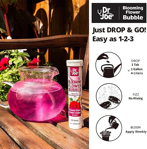 Miniatura 9 de Dr. Joe Alimento para plantas de burbujas de tomate y verduras, fertilizante soluble en agua (14 tabletas de gaseosa, hace 14 galones, 14-14-17)