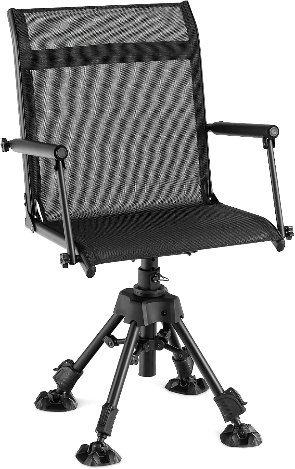 Tangkula Hunting Chair, 360 Degree Silent Swivel Blind Chair with 4 Adjustable Legs