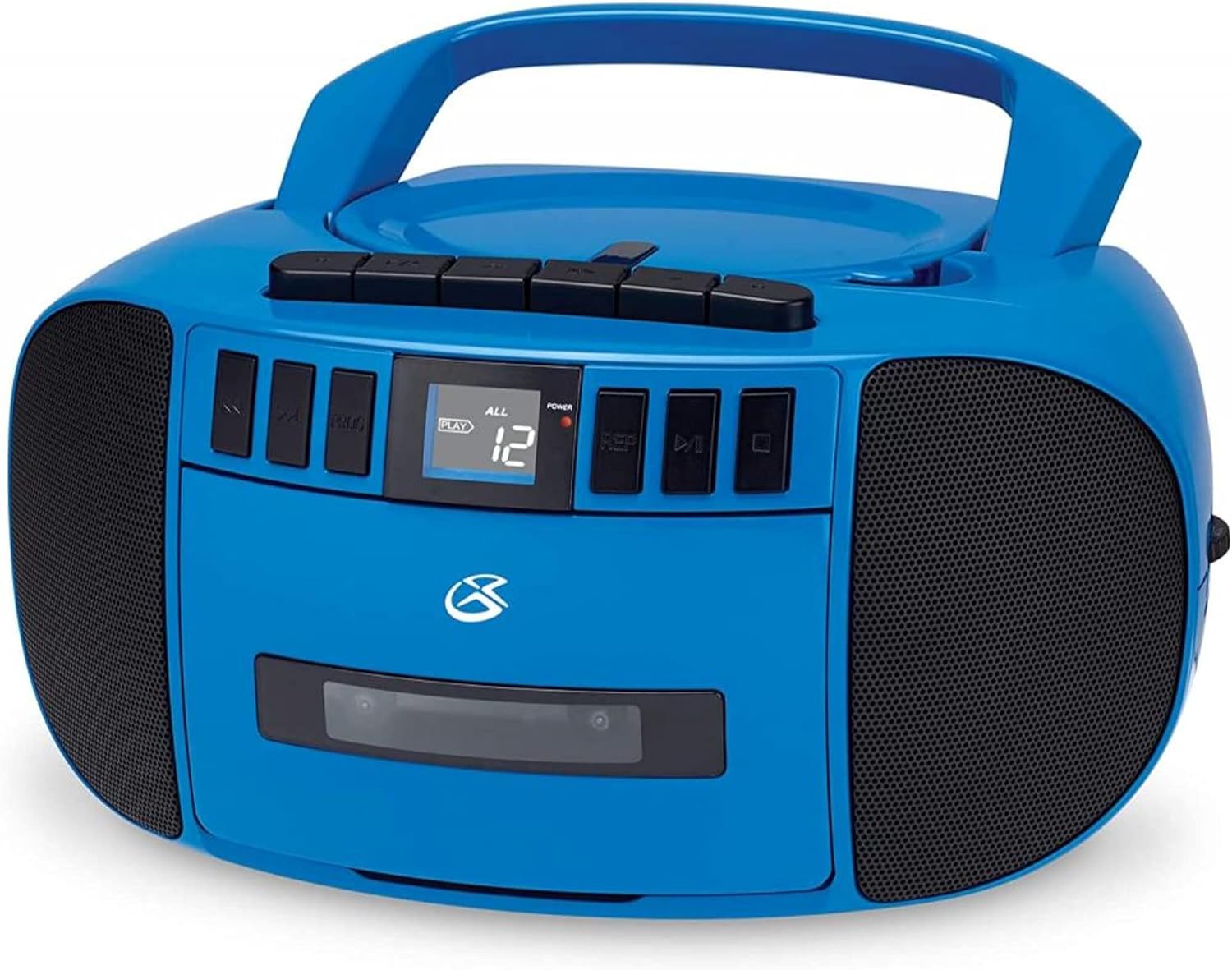 GPX BCA209BU Portable Am/FM Boombox with CD and Cassette
