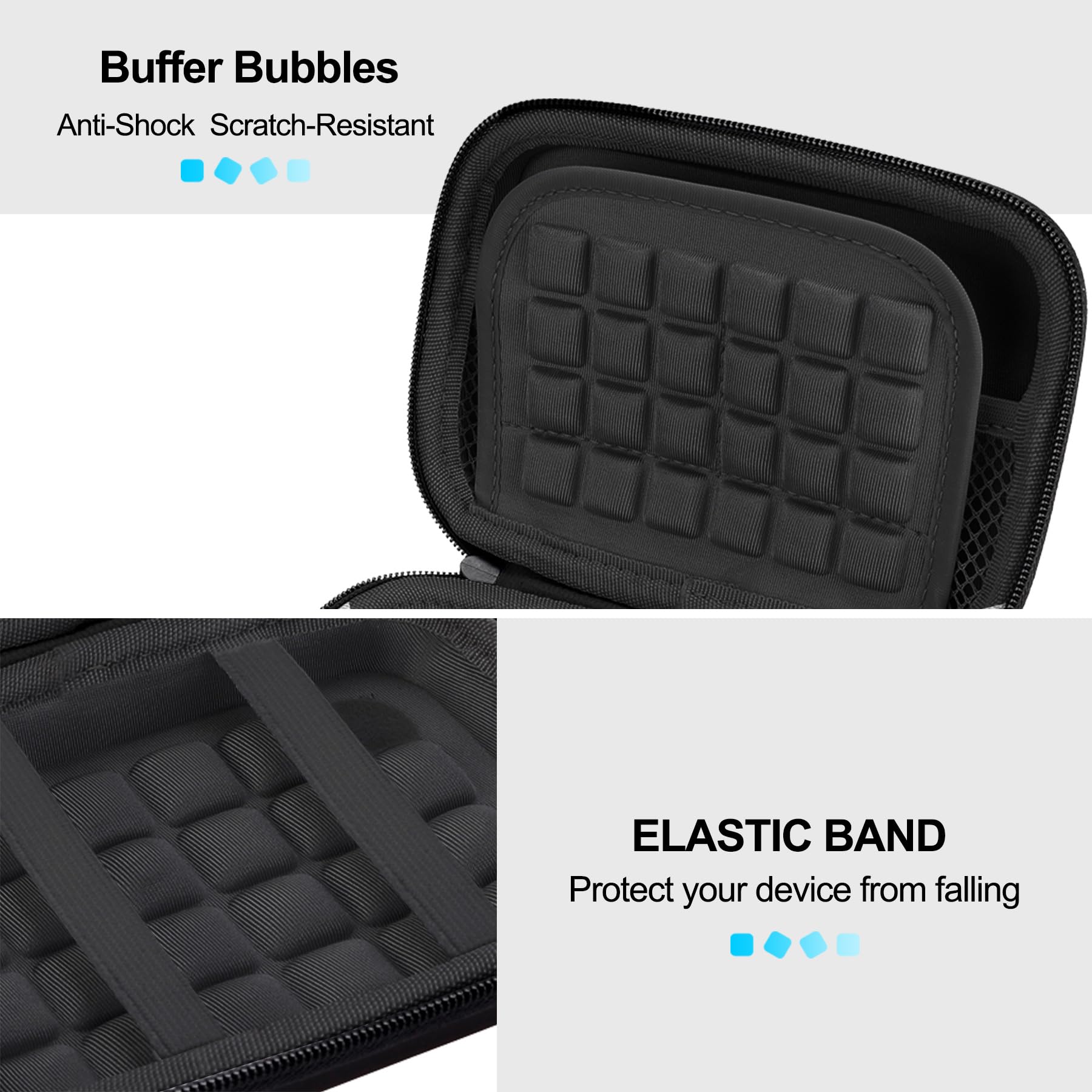 Lacdo Fundas para Discos Duros Externos para Seagate Portable/One Touch, WD Elements/My Passport, Toshiba Canvio Basics/Flex Portable Disco Duro Externo HDD 1TB 2TB 4TB 5TB 6TB, Negro