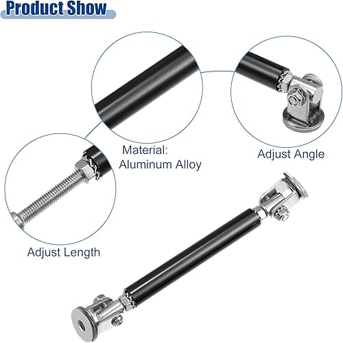 Miniatura 10 de ACROPIX Barras de soporte universales ajustables de aleación de aluminio de 3 a 5 pulgadas, 2.953 in, color rojo, paquete de 2