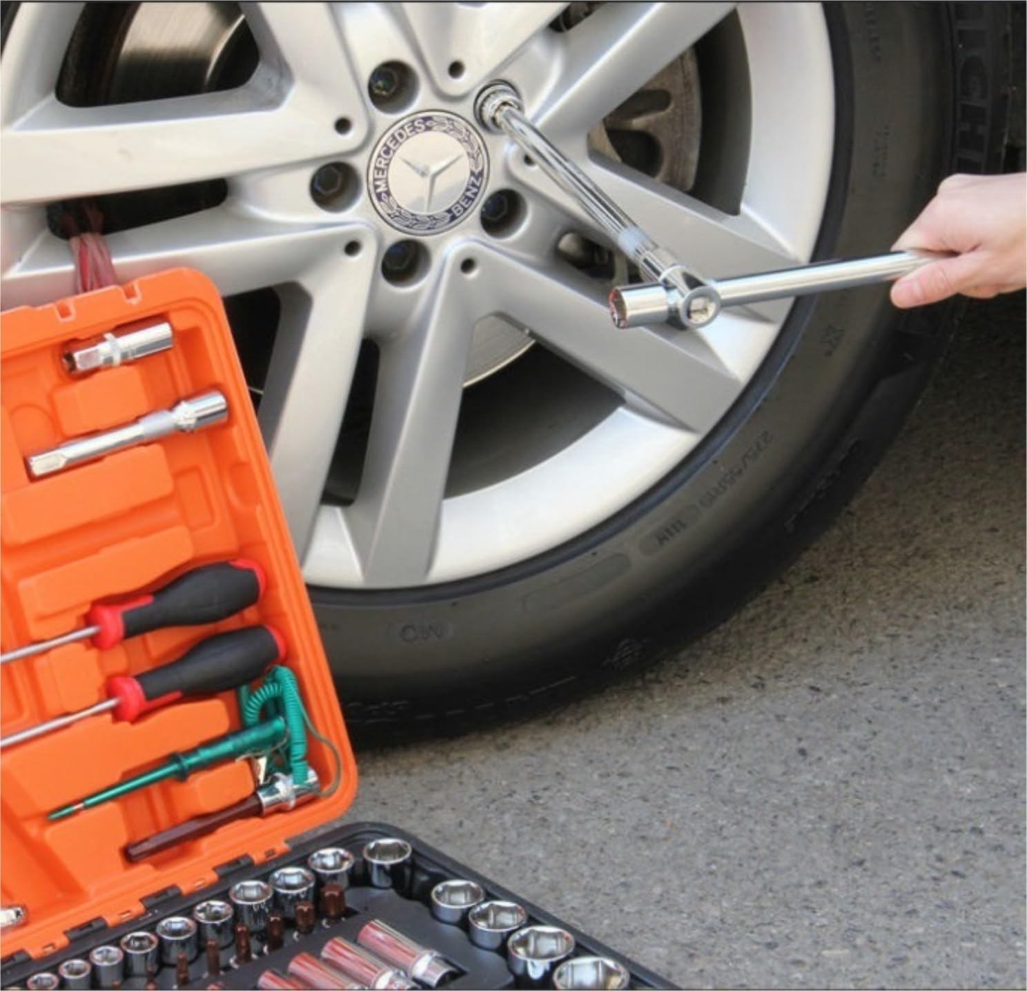 Attrezzi Auto Kit di Chiavi A Bussola per Attrezzi Domestici da 108 Pezzi, Custodia per La Riparazione Automatica della Manutenzione Domestica Set