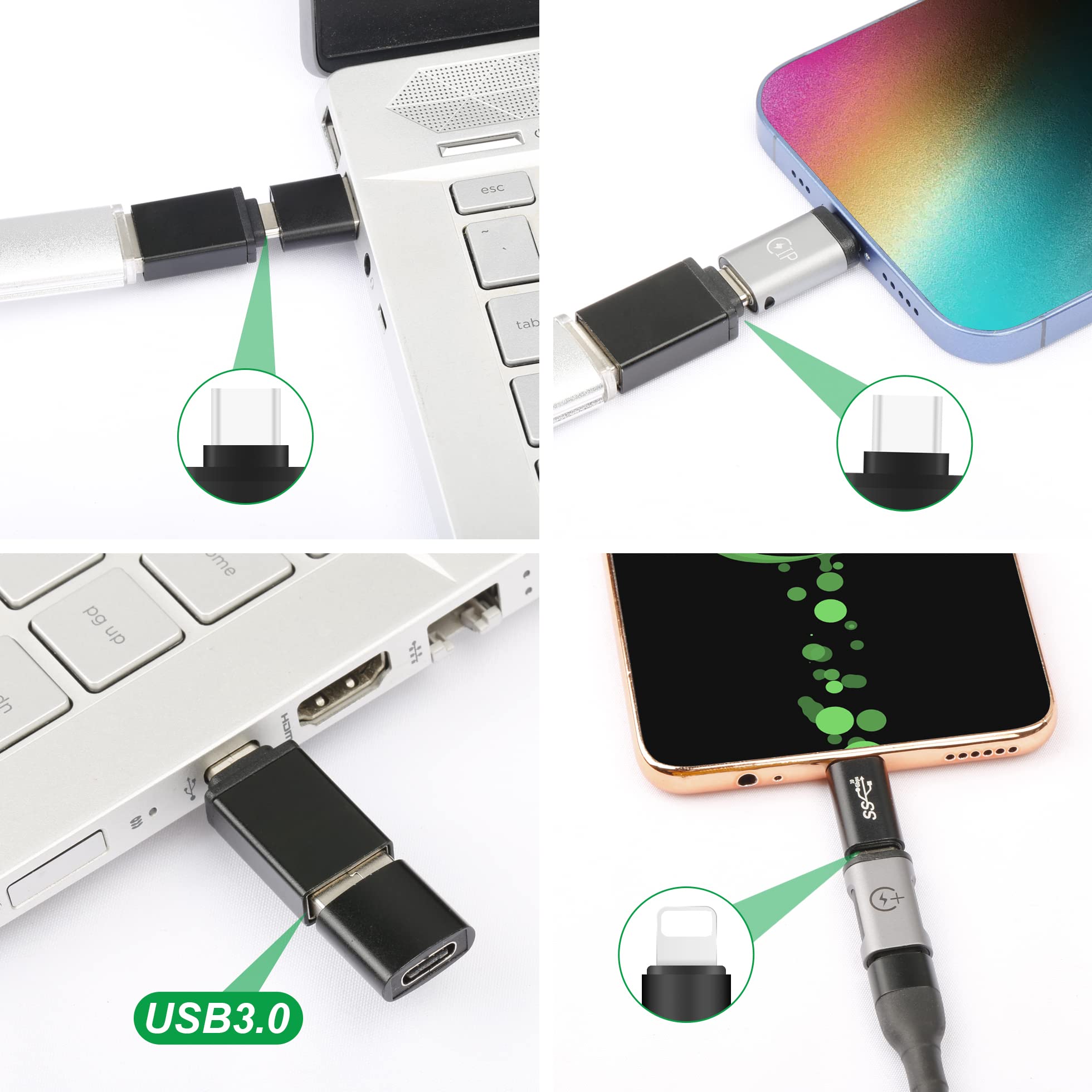 Adaptateur USB C vers USB, USB C femelle vers USB mâle, type C vers USB B mâle, j