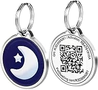 Vista 24 de Pet Dwelling Symbols NFC y QR Code - Etiqueta de identificación inteligente para perros, escaneo fácil, acceso instantáneo al perfil en línea