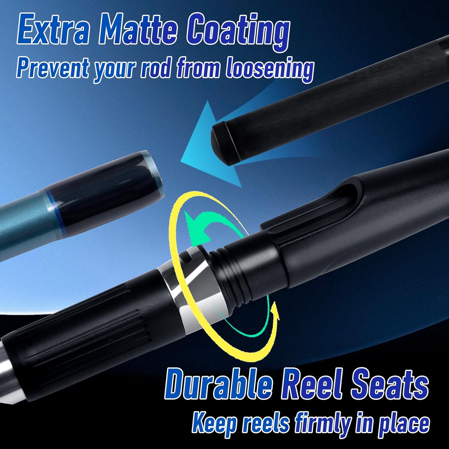 Dr.Fish Spinning Fishing Rod for Surf Fishing, Hard Power, Extra Fast, 3 Section Carbon Fiber Stainless Steel Guide EVA Grip Surf Casting Saltwater Fishing Pole Beach Trolling