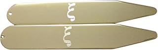 Gold Toned Etched Greek Letter Xi Collar Stays