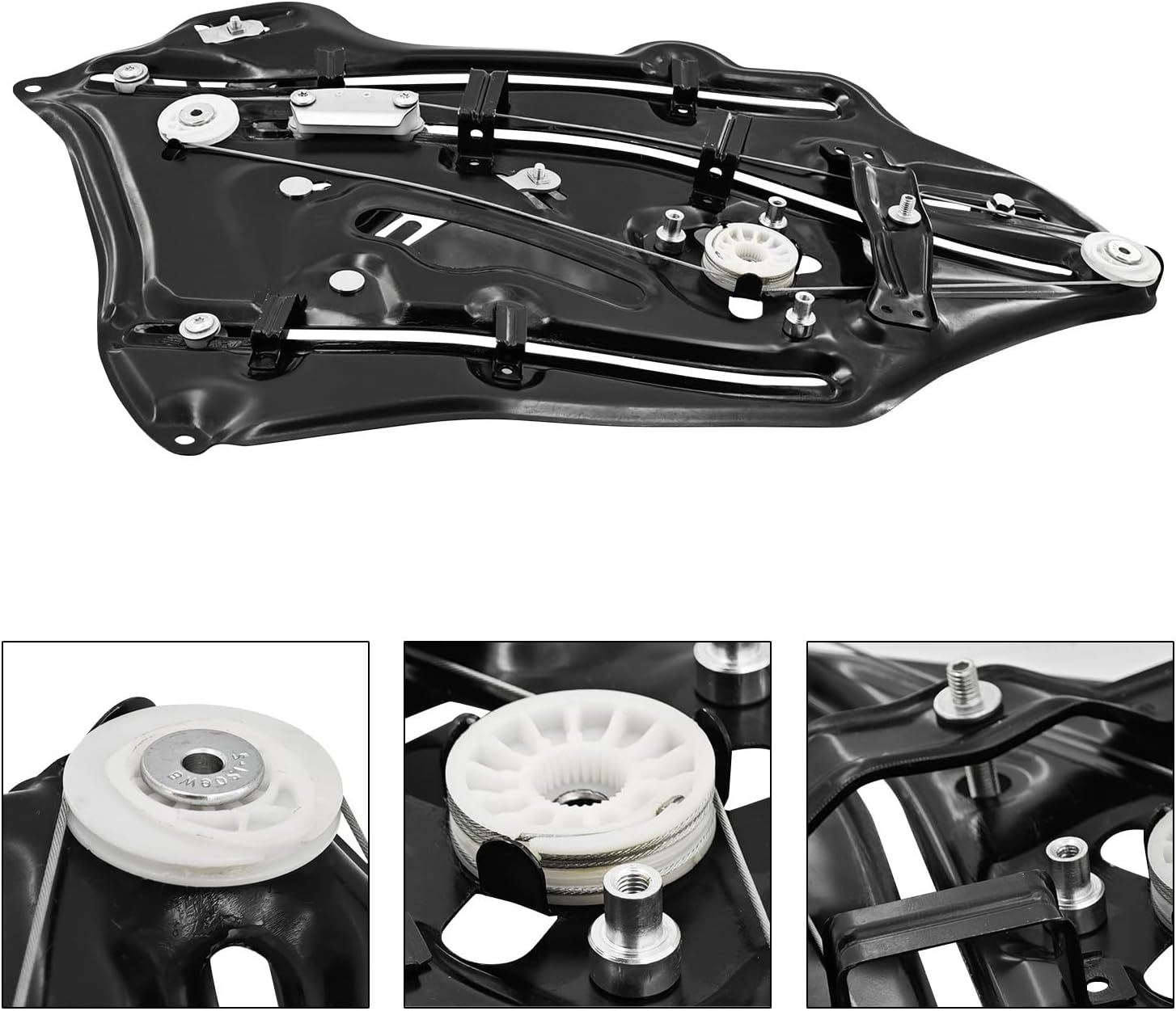 2096700203 Rear Right Passenger Side Quarter Glass Window Regulator Fits for 2003-2009 Mercedes CLK W209 CLK500 CLK320 CLK350 CLK55 CLK63 AMG A2096700203