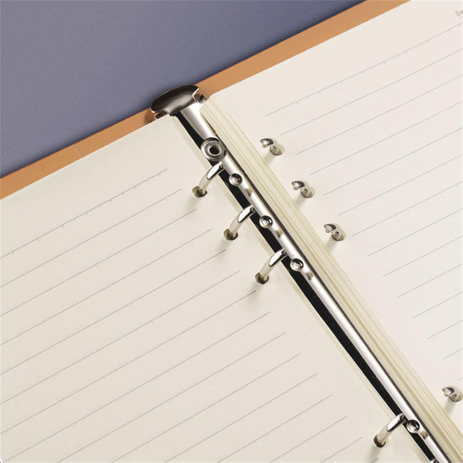 A5 Looseleaf Notebook with Carbon Pen Gift Set (A Gray/Blue)