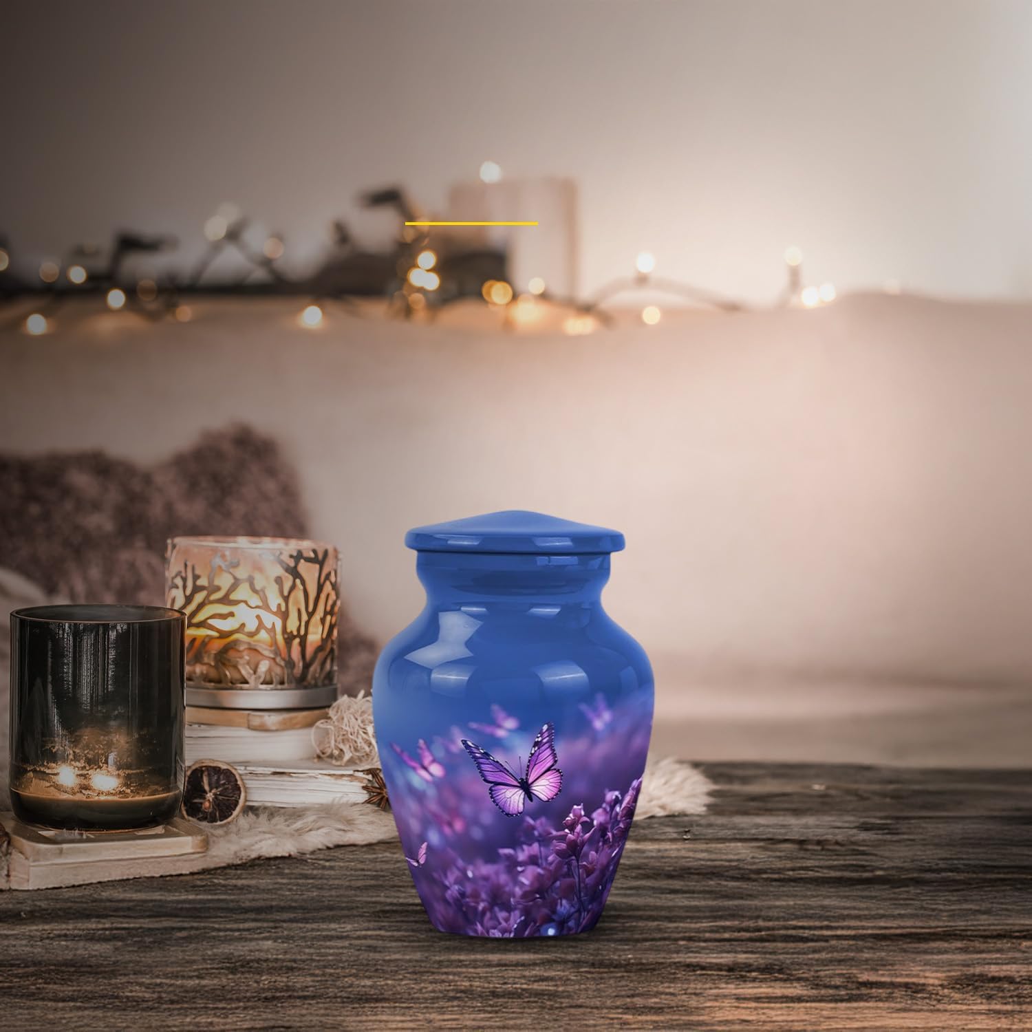 Butterfly Mini Urns for Human Ashes Adult Female & Male - Small Cremation Urn for Adult Women Ashes - Funeral Memorial Urn 3 Inch 4 Pcs