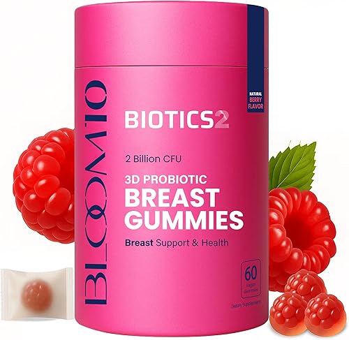 Bloom10 - Gomitas de pecho para mujer, soporte para el busto y salud MAX Formula PLUS 2 mil millones de probióticos, 5 suplementos herbales de