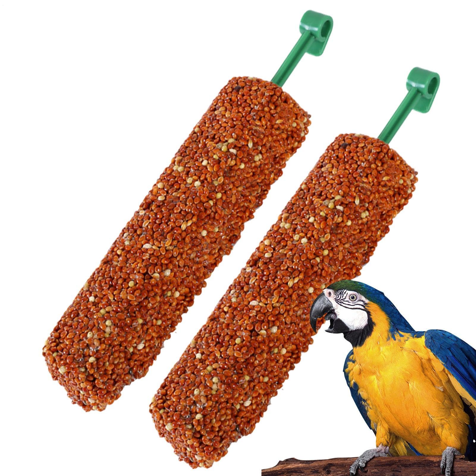 Ocastuted Parakeet Treats Sticks | Parrots Treat Sticks | Chewing Snacks Training Food Rewards for Cockatiel Canary Myna Finch Conure Parrot