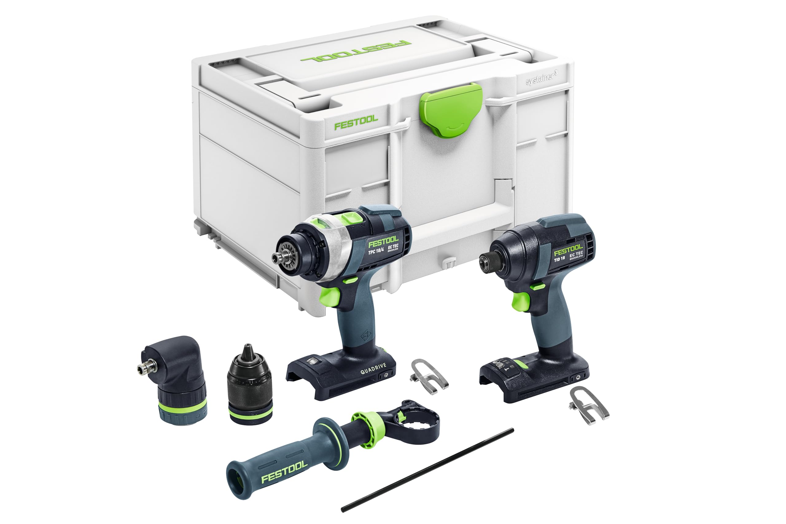 Festool TID TPC 18v Cordless Combi Drill and Impact Driver Kit No Batteries No Charger Case