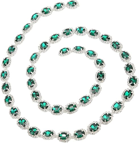 Miniatura 9 de Borde de diamantes de imitación de 1 yarda, cierre de diamantes de imitación de cristal, flecos para coser joyas, manualidades