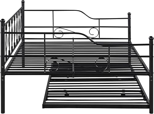 Miniatura 7 de Cama extensible de tamaño matrimonial con nido desplegable, sofá cama individual a King con nido extraíble para adultos y niños